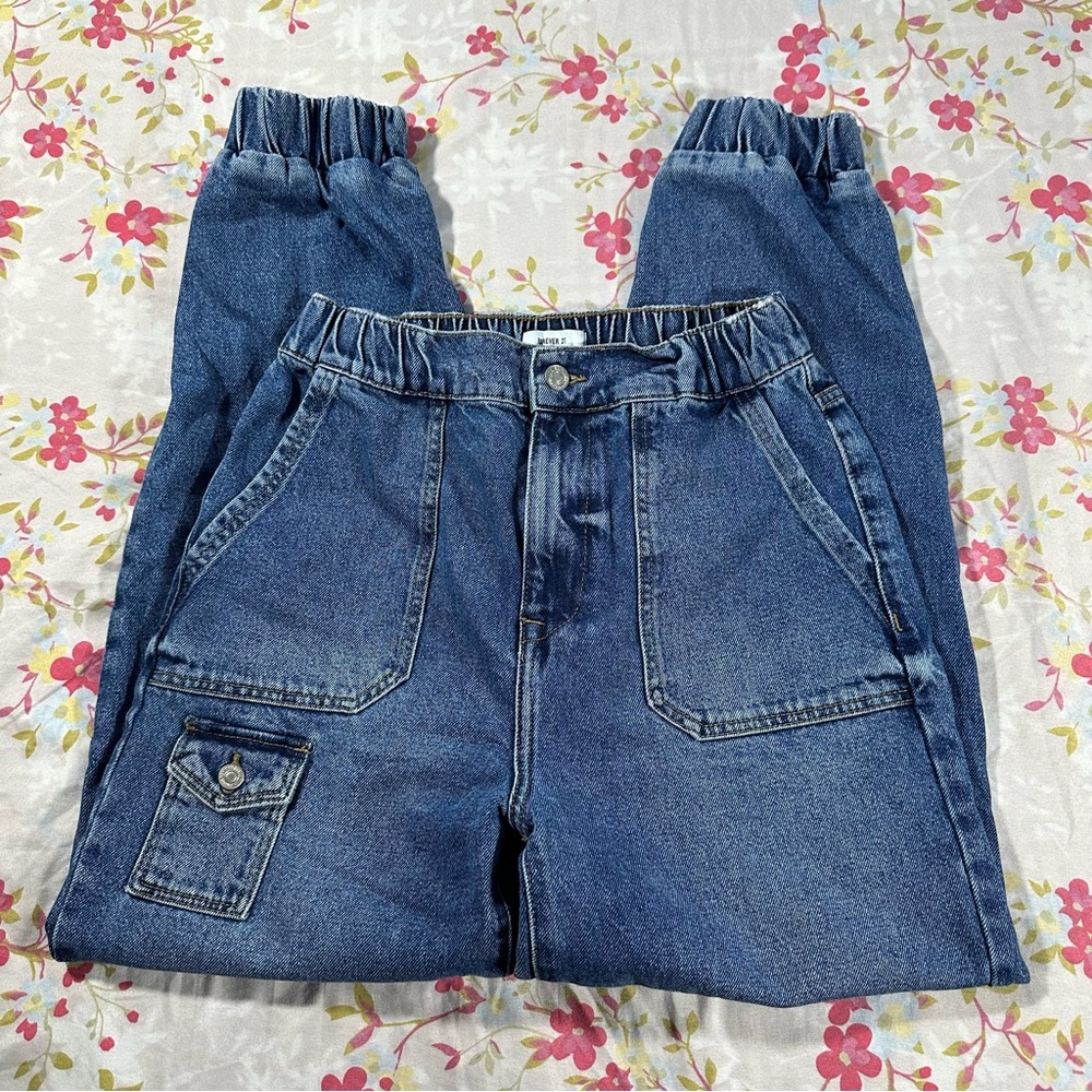 Denim Cargo Jeans